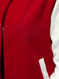 Kurtka damska bomberka czerwona OZONEE JS/16M9069/270