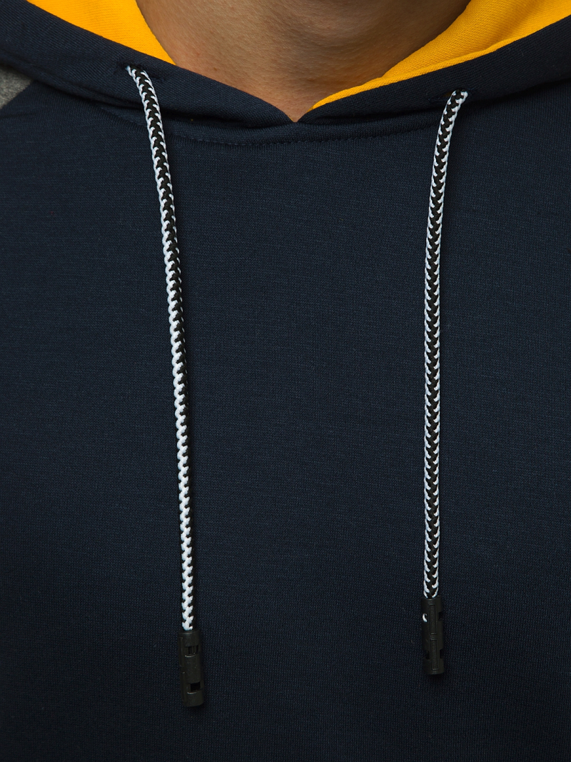 Bluza z kapturem męska granatowa OZONEE JS/KS2236