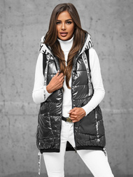 Стьобаний жіночий жилет графіт OZONEE JS/16M9115/105Z