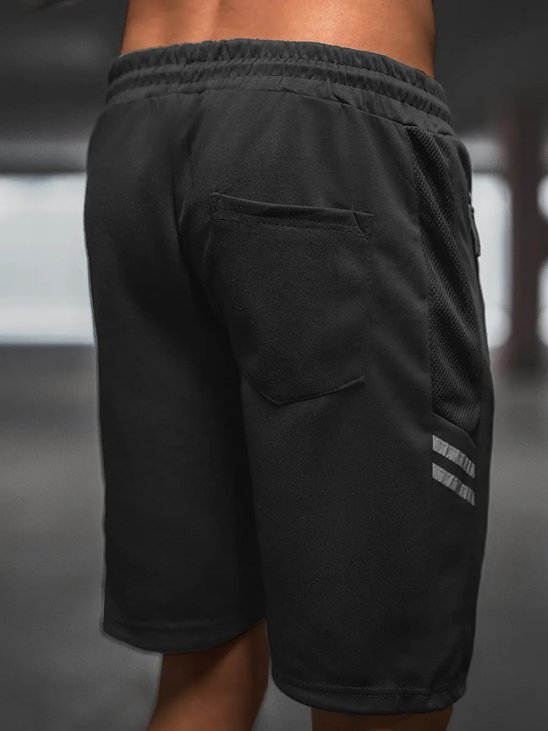 Spodenki dresowe męskie czarne OZONEE O/WW20017/1