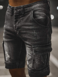 Spodenki męskie jeansowe czarne OZONEE NB/MP0039NZ