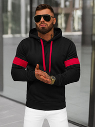 Bluza z kapturem męska czarna OZONEE JS/8B1321/3
