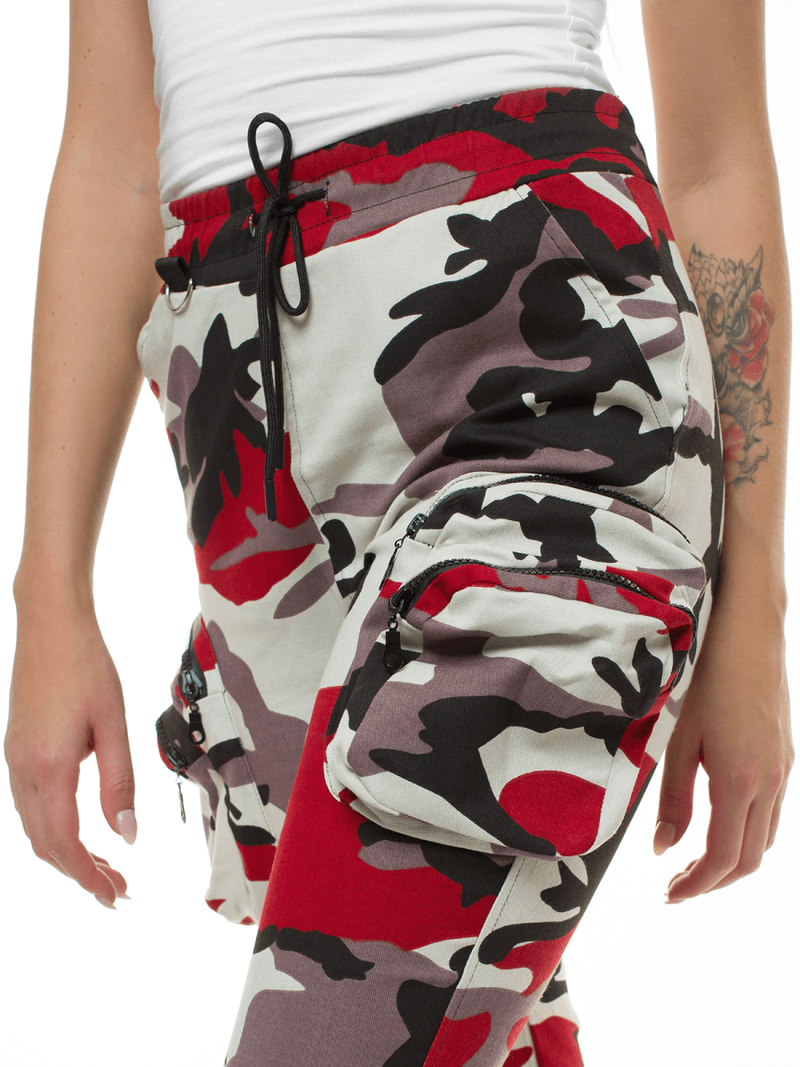 Штани Жіночі джоггери Бордовo-бежеві OZONEE O/802