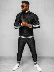 Komplet dresowy męski czarny OZONEE O/3C103/9