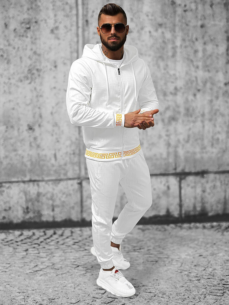 Komplet dresowy męski biały OZONEE O/3A161