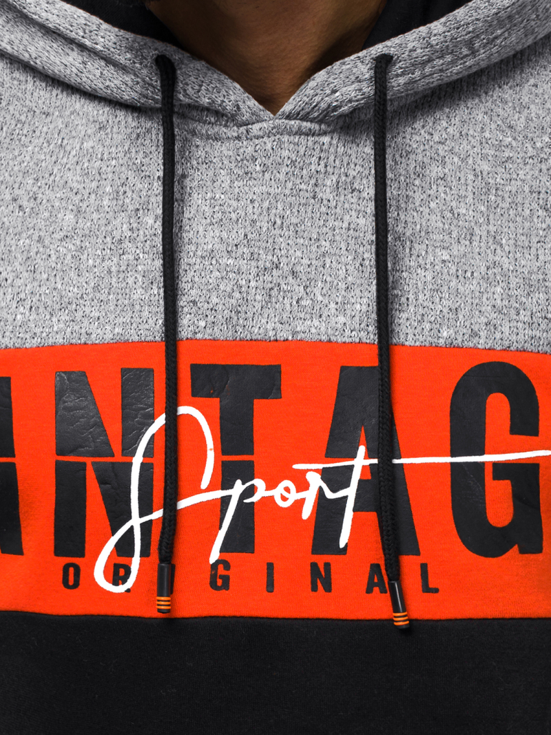 Bluza z kapturem męska szara OZONEE JS/KS1911Z