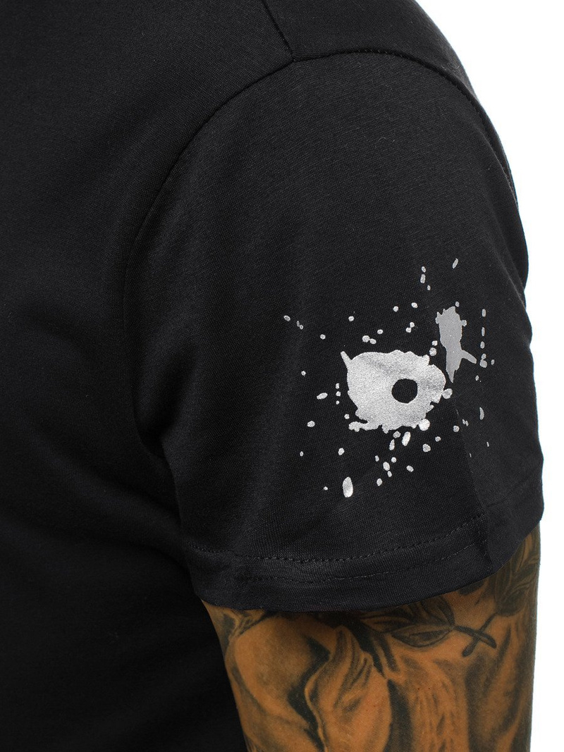 Футболка чоловіча Чорна OZONEE JS/SS100730Z