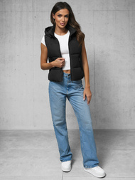 Стьобаний жіночий жилет Чорна OZONEE JS/16M9112/392