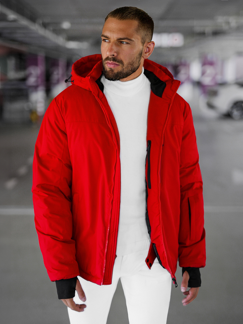Kurtka zimowa męska czerwona OZONEE JS/91M9901/270