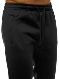 Spodnie dresowe męskie czarne js/xw03