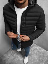 Kurtka zimowa męska pikowana czarna OZONEE JS/M13057/392Z