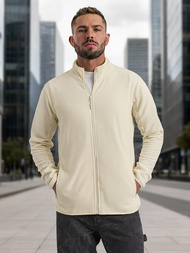 Bluza męska rozpinana ecru OZONEE JS/HH016/1