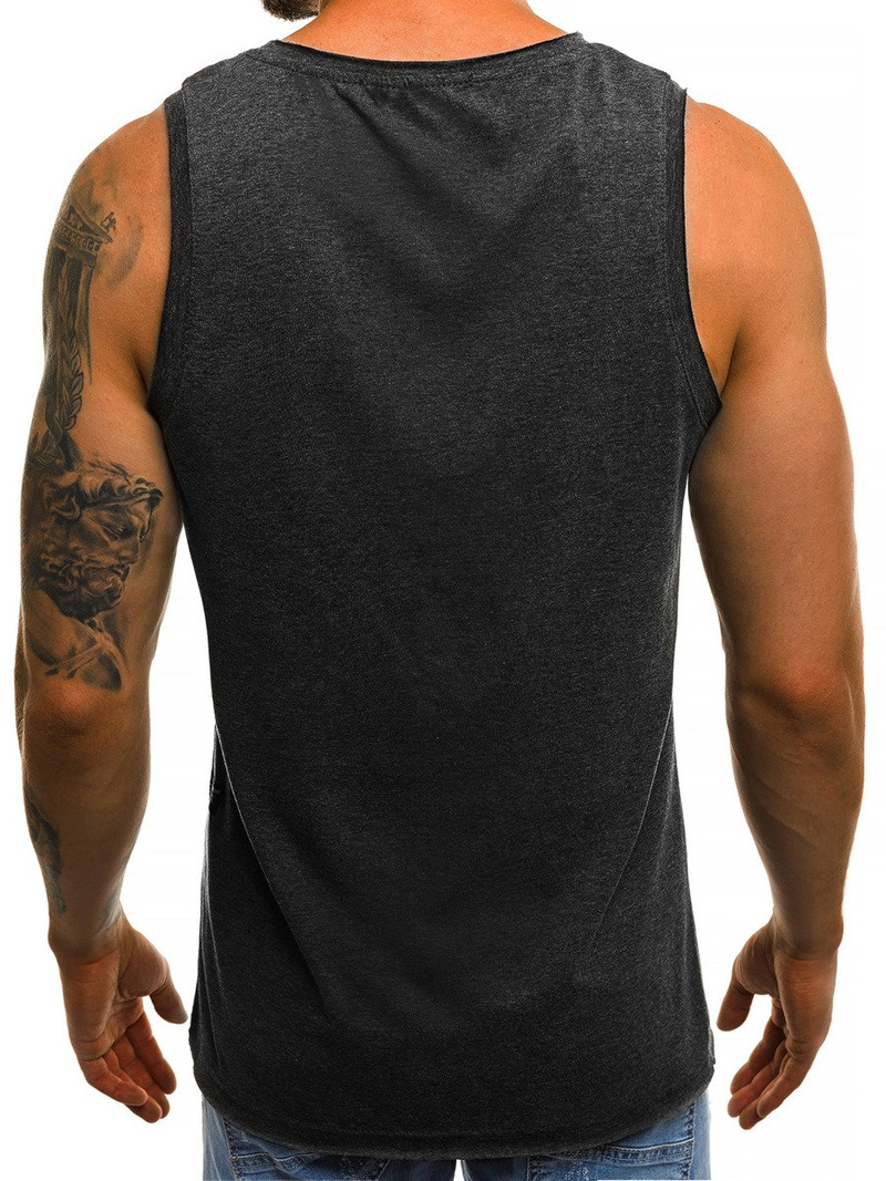 Koszulka bez rękawów męska grafitowa OZONEE O/1205