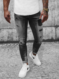 Spodnie jeansowe męskie czarne OZONEE NB/MP0116N