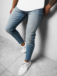 Spodnie jeansowe męskie niebieskie OZONEE O/WE1028