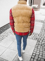 Kamizelka męska pikowana beżowa OZONEE E/3950