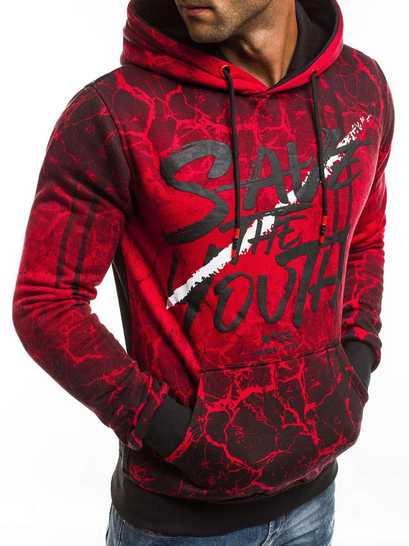 Толстовка чоловіча Червона OZONEE JS/DD267Z