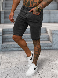 Spodenki męskie jeansowe czarne OZONEE NB/MP0315N