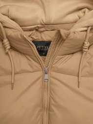 Kurtka zimowa damska pikowana jasno-beżowa OZONEE JS/16M9187/158