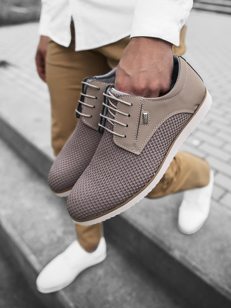 Buty męskie beżowe t/682