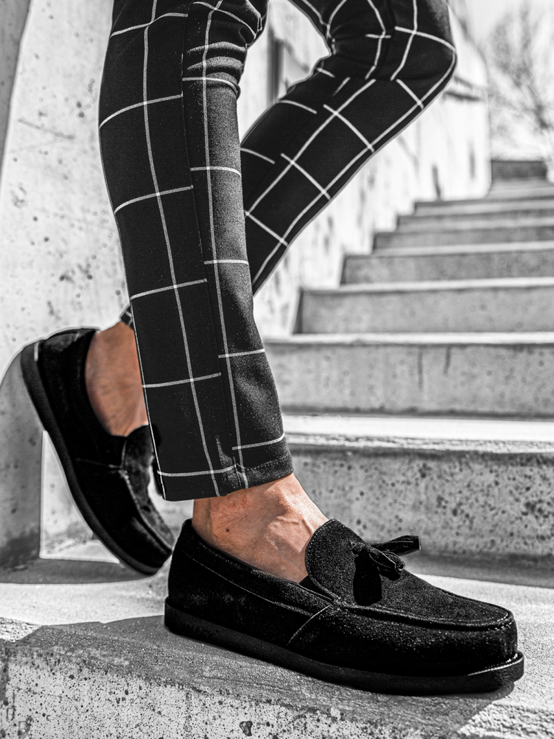 Buty męskie slip on czarne o/kn07