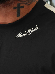 T-shirt męski loose fit czarny OZONEE O/QQ1195