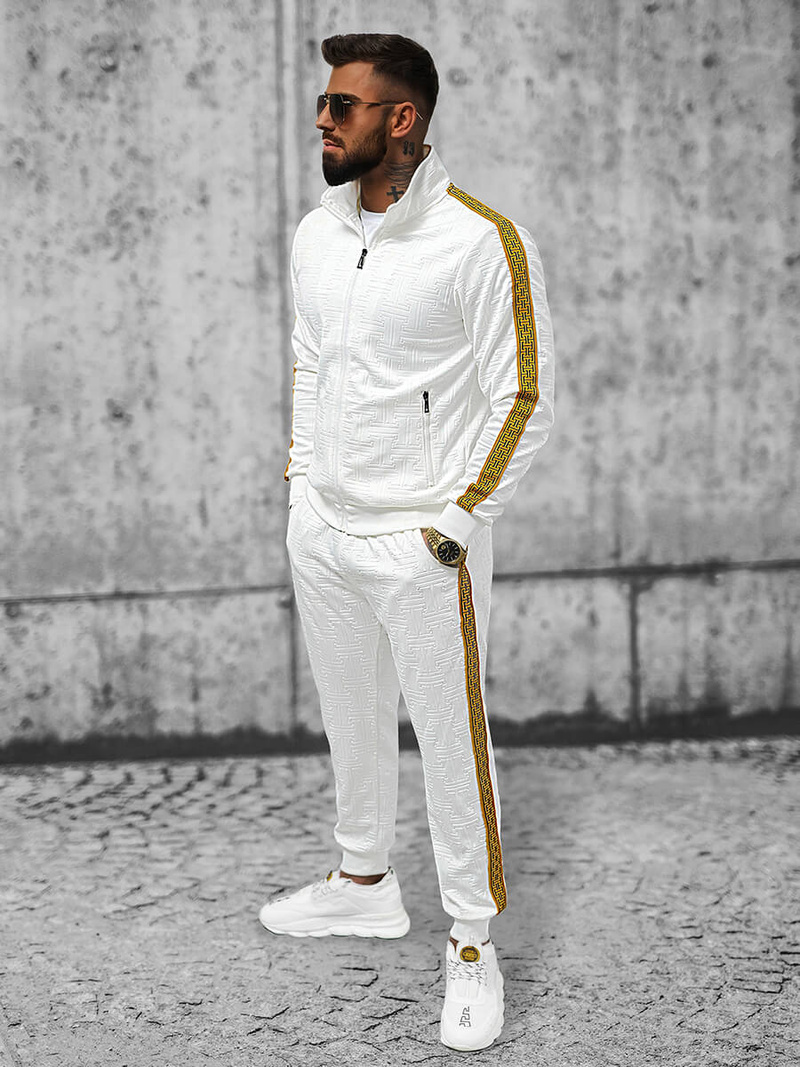 Komplet dresowy męski biały OZONEE O/3A163