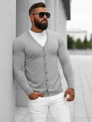 Sweter męski rozpinany szary OZONEE NB/MM6006/2Z