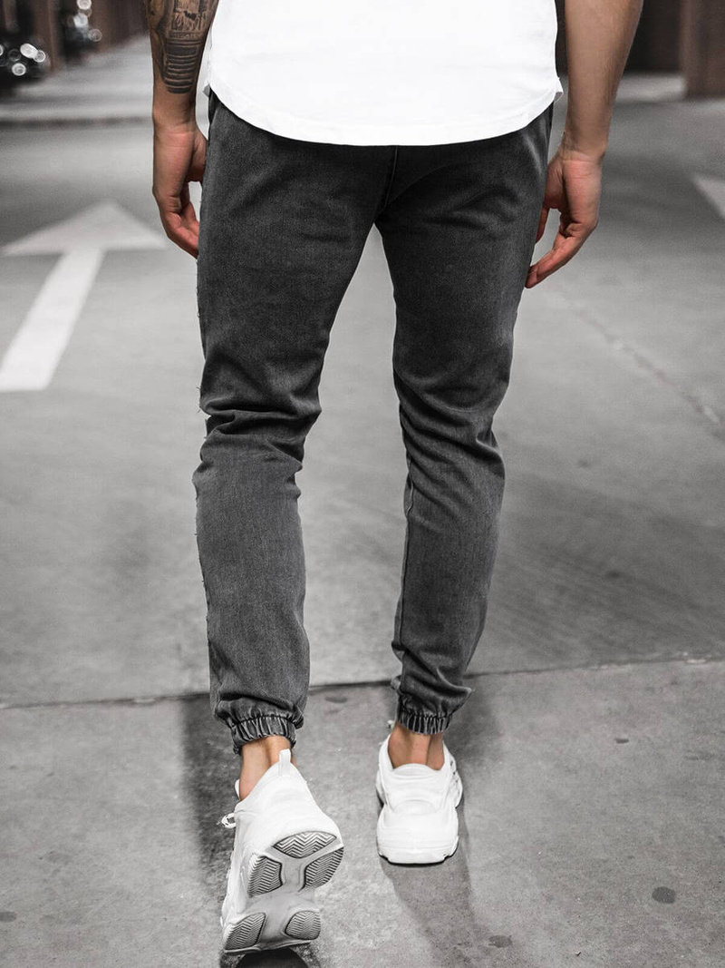 Штани чоловічі джоггери Чорнi OZONEE DJ/5820