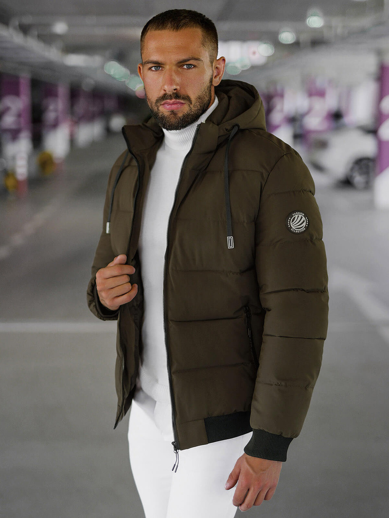 Kurtka zimowa męska brązowa OZONEE JS/31M5023/84Z