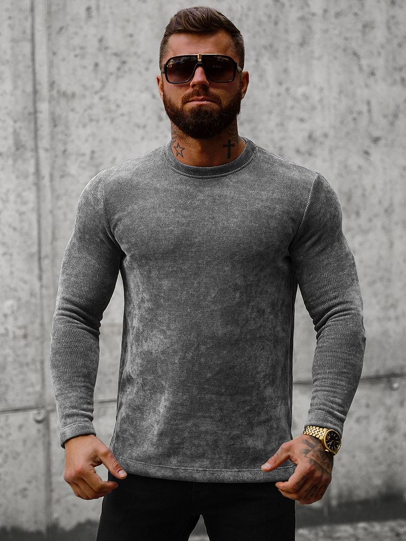 Bluza męska grafitowa OZONEE O/D7289