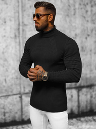 Sweter męski golf czarny OZONEE L/2533Z