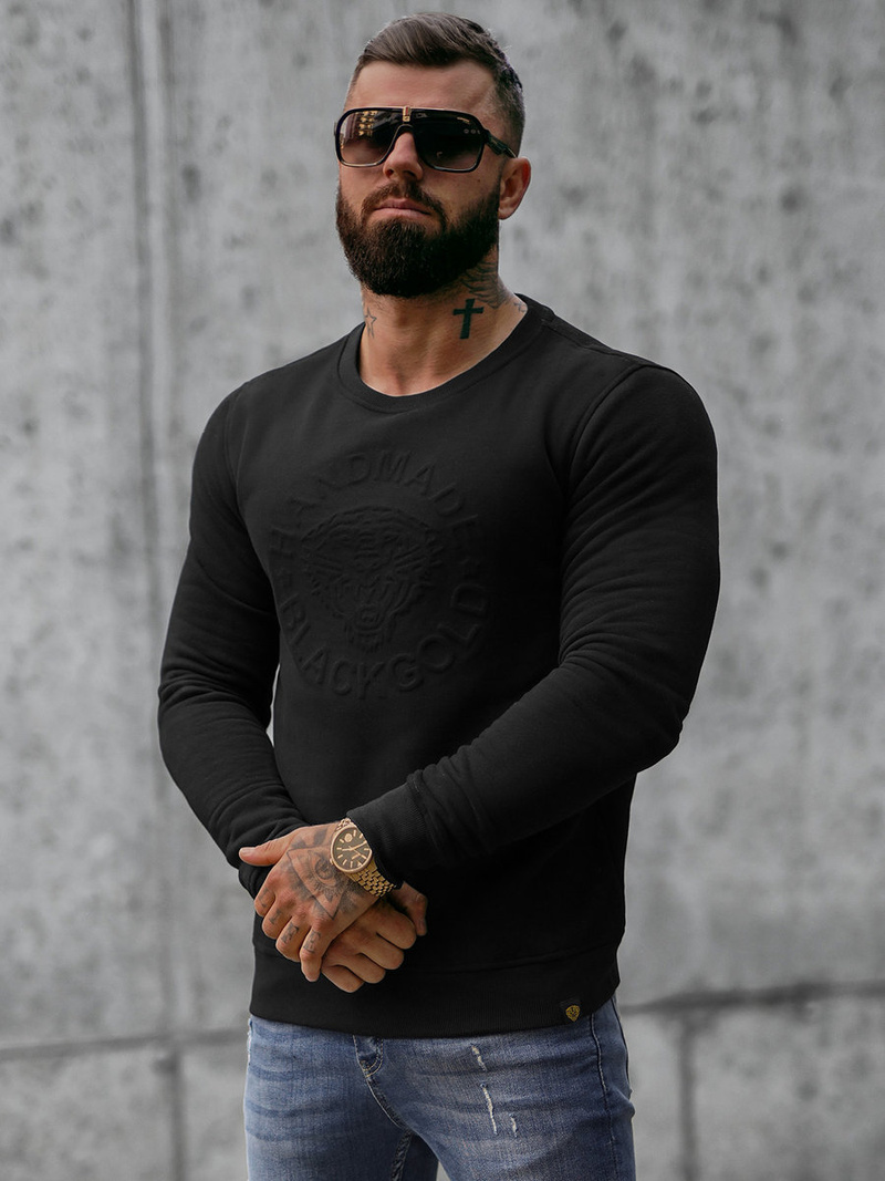 Bluza męska czarna OZONEE NB/MF2004Z