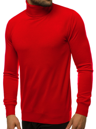 Sweter męski golf ciemno-czerwony OZONEE TMK/YY02/6