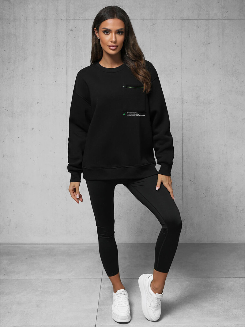 Bluza oversize czarna OZONEE O/SWE23022Z