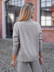 Komplet dresowy damski dwuczęściowy szary OZONEE JS/53C5203/2