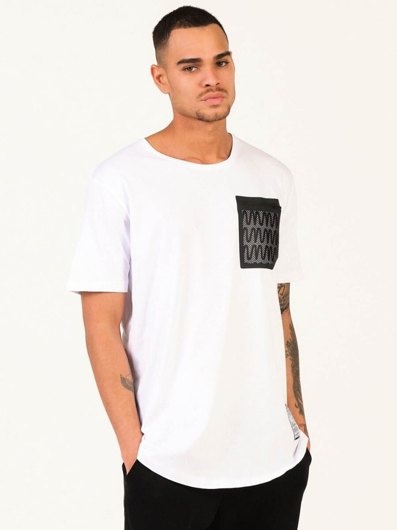 T-Shirt męski biały OZONEE MR/21556