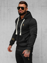 Komplet dresowy męski czarny OZONEE O/LN11675