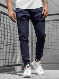 Spodnie męskie chino joggery granatowe OZONEE G/11144