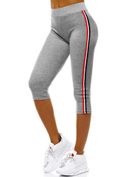 Legginsy krótkie damskie szare OZONEE JS/1037/B3