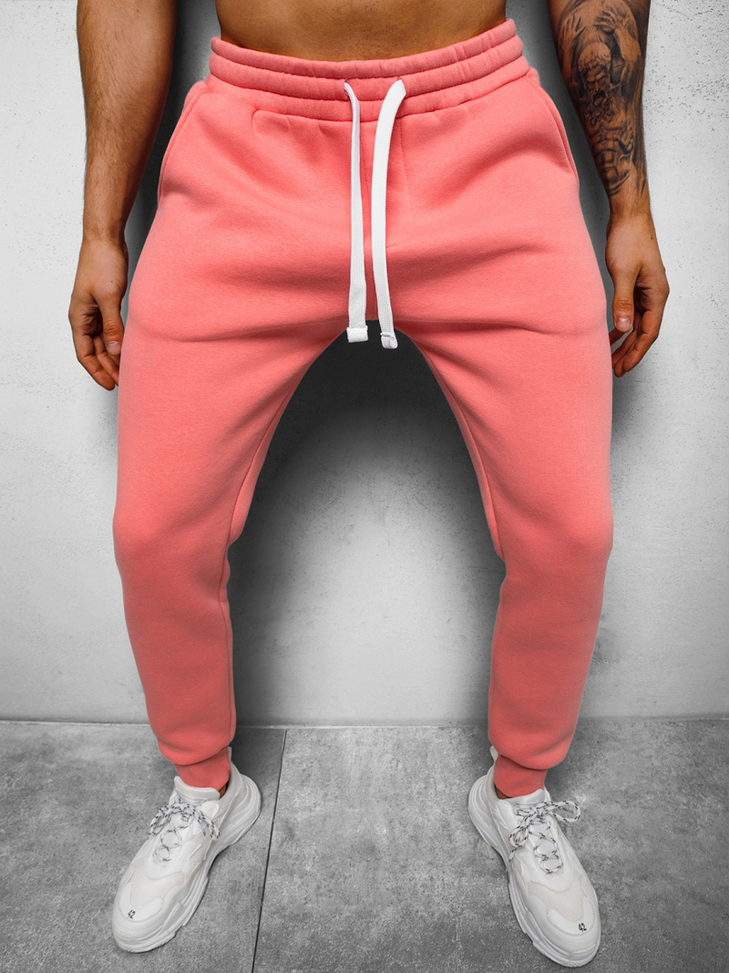 Spodnie dresowe męskie jasno-różowe OZONEE O/12110Z