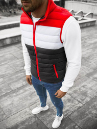 Безрукавка чоловіча Червоно-Чорна OZONEE JS/M13076/392AZ