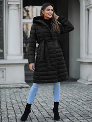 Płaszcz zimowy damski czarny OZONEE JS/5M3159/392