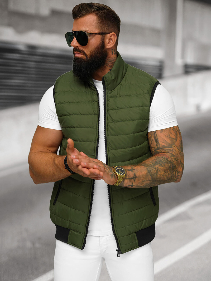 Безрукавка чоловіча Зелена OZONEE JS/MY77Z