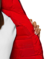 Стьобаний жіночий жилет Червона OZONEE N/6812/11