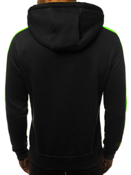 Bluza z kapturem męska czarno-seledynowa OZONEE JS/2012