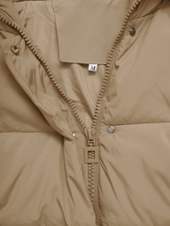 Kurtka zimowa damska z futerkiem beżowa OZONEE JS/16M9181/62Z