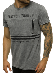 T-Shirt męski grafitowy OZONEE JS/SS10973
