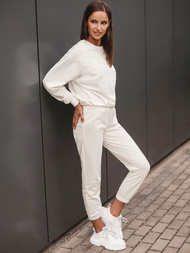 Жіночий спортивний костюм з двох частин Кремова OZONEE O/MB2040/21