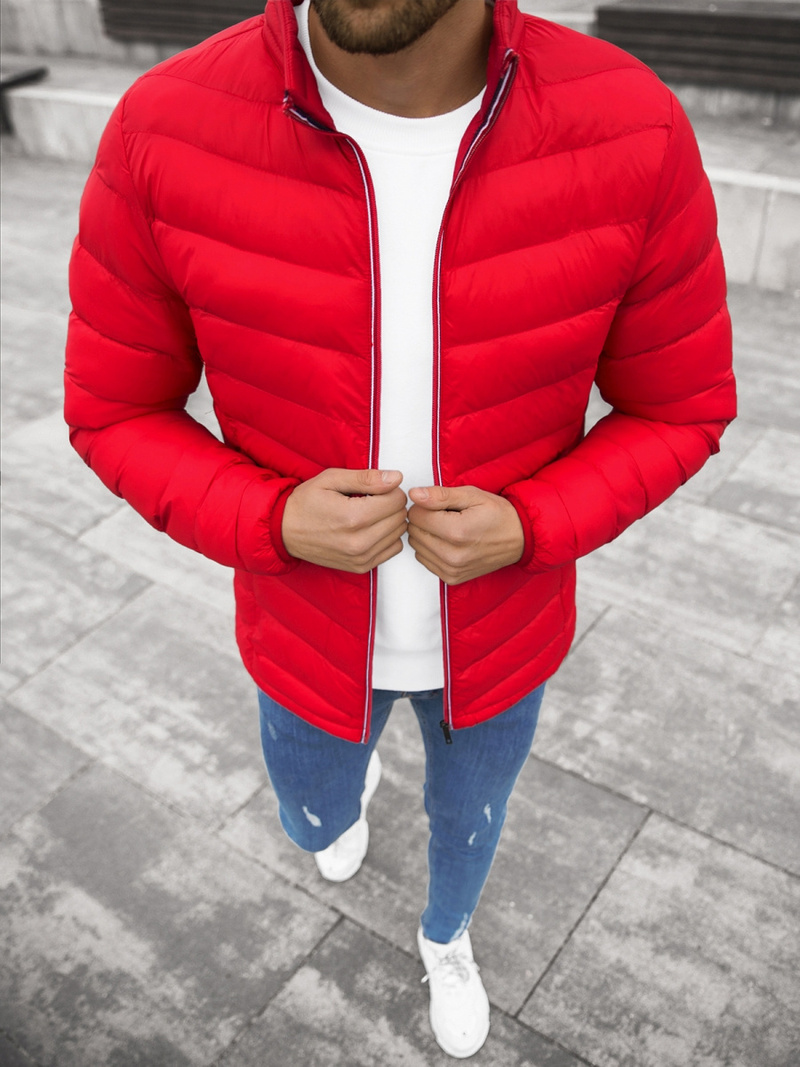 Kurtka męska przejściowa czerwona OZONEE JB/JP1100Z